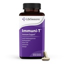 LifeSeasons Immuni-T - 免疫支持补充 - 豁免系统促进器 - 自然冷和氟救济 - 长老莓,Echinacea,Andrographis, Arabinogalactans & Olive Leaf - 90 Capsules