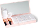 PORT X POLISH 设计师 每周药盒组织者(单曲1X Daily, Blush Pink) QQ Contract, 时尚7天维生素补充案例 QQ可爱便携式小旅行药 载体 QQ BPA免费药盒 Caddy