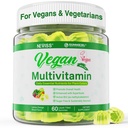 NEVISS Vegan Multivitamin for W and Men w/Methyl B12, D3 K2, Plant 基于Omega 3(DHA+EPA),铁,乔林,锌,全食日用维生素Gmmies for Vegans & Vegetarians,无糖,60Cts