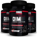 FORCE FACTOR DIM, 3-Pack, 减少男性雌激素的药丸, Diindolylmethane 补充关键天然成份和高级吸收, Diindolylmethane 300mg, Works Fast, 90 Capsules