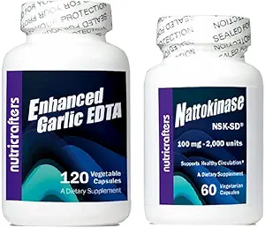 强化大蒜 EDTA 和 Nattokinase NSK-SD. Cardio 清洁保健包(两个项目)