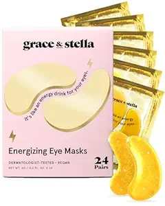 优雅 & Stella 奖 在眼罩下获胜 - 旅行要点 - 女性生日礼物 - Gel Eye Patches for Dark Circles, Puffy Eyes, Wrinks, Undereye Bags - Vegan - 自我护理(24 Pairs, Gold)