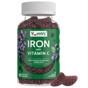 用维生素C补充铁的Gummys – 10 mg 补充铁的Gummys Grape Flavor – 支持Immune健康与帮助缺铁的Vegan,Kosher,Non-GMO – 60 Counter