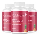 庆祝维生素多补品 Chewables, 60mg Iron – Daily Bariatric 多补品,用于袖珍胃切除术和胃旁科手术病人 必需维生素和矿物 热带(180片)