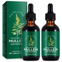 Mullein Drops for Lungs 4 Fl Oz - Mullein Leaf Fracis for Lungs with Chlorophyll - 天然草药补充 肺清洁,呼吸支持,靴子豁免,消化性健康