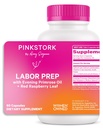 Pink Stork 劳工准备补编-第三季度晚间Primrose Oil & Red Raspberry Leaf、Gentle 劳工和产后支助、怀孕和母乳喂养安全,60 Vegan Capsules