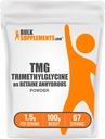 Bulk Assupports.com TMG 粉末 - 三甲基甘氨酸作为Betaine Anhydrous, TMG 补编 - 不受欢迎的 & Gluten Free, 每服1.5g, 100g (3.5 oz) (Pack of 1)