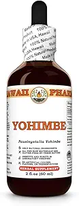 Yohimbe (Pausinystalia Yohimbe) Dry Bark Tincture, Made in Hawaii, All Natural, Vegan, Pure Liquid Extract - 32 fl.oz