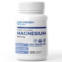 纯原实验室 三氧化镁复合物 300mg 甘油酸镁、乳酸镁和乳酸[高吸收]120 Veg Capsules → 无有害添加物 → N-GMO、NO Gluten和乳制品 → 在美国制造