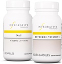 含有增量维生素C C Capsules 1 000 mg, 60 Vegan Capsules & NAC, 60 Capsules - 有抗氧化剂支持的免疫补充* - 支持呼吸和肺功能*