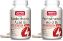 Jarrow Formules Pantothenic酸 B5 500毫克 - 100 蔬菜盖 - 基本B维生素 - 能源生产和代谢支持 - 100 服务(包2)