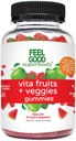 Feel Good Superfoods Vita 水果和蔬菜补充品,多维他命水果和蔬菜 水果和蔬菜 25 水果和蔬菜 西瓜和苹果 Flavors, Vegan, Non-GMO, 60 Count