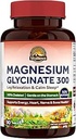 Vitalitown Magnesium Glycinate QQ Chelated,非缓冲300mg 元素镁 最佳生物可用性,全能反应 QQ骨,肌肉,冷静,睡眠,心脏健康 90片,非GMO