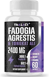 2400mg Fadogia Agrestis Tongkat Ali 补编 - Fadogia Agrestis 1400mg & Tongkat Ali 1000mg Ultra Blend,最大强度,肌肉质量和运动性能,360软胶