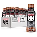 Muscle Milk Pro 高级营养蛋白摇摆,击出巧克力,11.16 Fl Oz(12袋),32g蛋白,1g糖,16 Vitamins & Minerals,5g Fiber,Workout Recovery,Energing Snack,包装May Vary