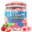 Kids Calcium Gummys + D3 & Magnesium for 4+,配有 Calcium Citrate Gluconate, Calcium Laactate, Probiotics & Prebiotics for Children Bone Health,Muscle Support, Digestive Health,Sugar Free 60Cts 等4种,配有Calcium Gluconate,Calcate,Lactate,Probiotics和Prebiotics 儿童骨骼健康,Muscle支持,Digestive Health,Sugar Fe 60Cts等.