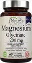 (原始内容存档于2019-09-26). Nature's Potent Magnesium Glycinate 200mg 高吸收性 Chelated Magnesium | 睡眠,冷静和肌肉 Cramp 支持 | Vegan 补充 | 60 Capsules
