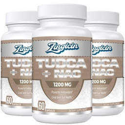TUDCA 配有 NAC 补编 1200mg - 180 Capsules, Powerful TUDCA Bile Salt Plus N-Acetyl-Cysteine, 肝脏抗氧化剂补充剂,消化
