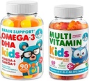 DR. MORITZ 儿童Omega 3 Gummys(90个伯爵)和儿童多维塔明 Gummys Bundle(60个伯爵) -- -- 儿童免疫支持和总体健康