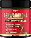 Ashwagandha Capsule 5in1-90 Vegan Capsules 与姜汁、涡轮、罗迪奥拉罗莎和黑辣椒混合