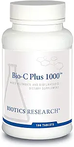 生物研究 生物C+1000 抗氧化剂,高概率,生物氟虫醇,支持健康免疫反应,构建凝胶,健康皮肤,卡蒂拉基和联合支持100片