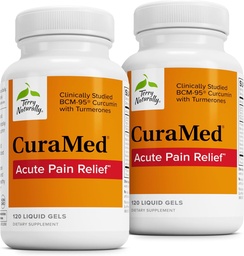 Terry自然CuraMed 急性疼痛救济 -- -- 补充BCM-95 Curcumin & BOS-10 Boswellia -- -- 黑芝麻种子油,以支持对偶发不适症的救济 -- -- 120个液态宝石(包2)