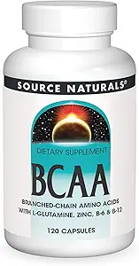 天然BCAA 含L-Glutamine、锌、B-6和B-12的氨基酸支系,支持人体肌肉系统* - 120卡普尔