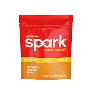 AdvoCare Spark - 能量饮料混合剂 - 维生素和氨基酸补充剂 - 支持能量和焦点* - 便携式免疫支持* - 无糖 - 普通话橙色,14个棒包(3.5 oz)