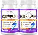 ZELSO(2包K3 男女矿物重量损失药丸,K3 矿物药丸-K3 盐矿物,维生素+K3 卡普勒斯 Keto重量损失补充剂-供应2个月)