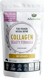 Nutra Nourished Collagen Beautiful Formation Unflorousd - 光荣和青春皮肤的秘密 - Collagen Peptides for Skin Health - 健康老化 Collagen 补充品 (225g)