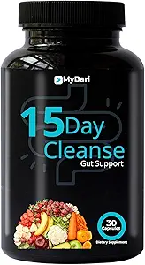 15日清洁 - Gut和Colon支持 - Senna, Caskara Sagrada & Psyllium Husk 的男女高级清洁除毒 - 非GMO - 美国制造 - 30卡普勒斯