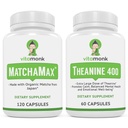 VitaMatch MatchaMax Matcha Capsules & L- Theanine 400mg - 助推能量和增强焦点包