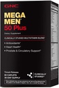GNC Mega Men 50 Plus 多维他命卡普莱特,临床证明,心脏和前列腺健康,B维生素,Saw Palmetto,记忆,维生素D-3,60个计数