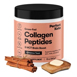 Keto Collagen Pepteides蛋白粉配有MCT Oil,Hydrlyzed Collagen,I型和III型补充剂,Gluten自由草药,低卡布,Keto Coffee Creamer,女性和男性的Collagen,Cinnamon Toast