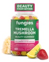 Fungies Tremella 蘑菇口香糖 混合草莓和柠檬火焰 - 蘑菇草药补充剂 Gummy 成人支持Collagen 合成,健康皮肤与健康老化 - 美女口香糖 60种服务