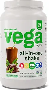 维加有机全能维加蛋白粉,巧克力薄荷 - 超级食品原料,维生素 豁免支持,Keto Friendly, Pea protein for Women and Men, 1.6 lbs (Package May Vary)