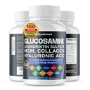 Glucosamine Chondroitin 磺酸甲酯 甲基磺酰甲烷 Hyaluronic酸 生姜 维生素 C, D3, Black Pepper - 150 Capsules - 在美国制造