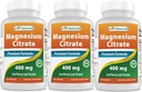 最佳天然镁(Citrato de Magnesio)400毫克 250块(元素镁每2块400毫克)(3)