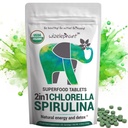 有机螺旋藻类(Spirulina Chlorella Tablets) - 50 services - 2-in-1 超级食品藻类补充物,用于天然免疫支持,解毒和能量靴. 破碎的细胞壁. 有机氯phy. 螺旋藻