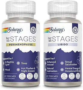 SOLARAY PERIMENOPAUSE和Libido的人生舞台套装 - 热闪光和绝经+ 天然润滑剂和Libido支持妇女 - 无荷尔蒙制造 - 30名服务