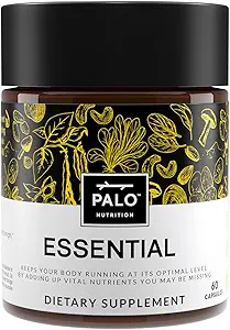 PALO 基本+ 成人 每日多维素配有维生素D3, K2(作为MK7), B12, E, Folate, Minerals Boron and Magnesium and More(60 Capsules, 2个月供应)