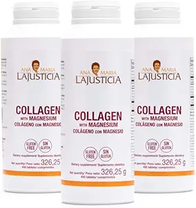 安娜·玛丽亚·拉贾斯蒂西亚(Ana Maria Lajusticia)——3 Pack High Abboxy Collagen Pills with Magnesium. 中国植物物种信息数据库. 健康皮肤,钉子,头发和韧带. 自然补品,450块.