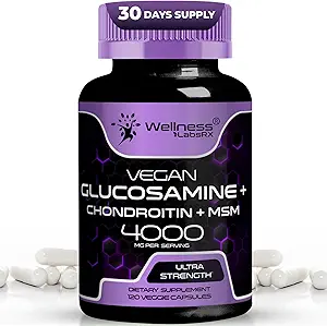 (原始内容存档于2019-03-01) (中文(简体) ). Wellness LABSRX Glucosamine Chondroitin MSM - 4000mg - Glucosamine Chondroitin Capsules - 120 伯爵