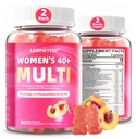 女性Gummys的多维他明40+与Omega-3,Niacinamide,B-Complex,Lutein,Iron,Choline,Phosphatidylserine,Vitamin D3用于皮肤,头发,能源,Immune,Bone - Vegan,无糖,120Cts