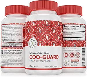 遗产井 CoQ-GUARD CoQ10 200mg - 天然高概率井 CoQ10 能源,心脏,抗氧化剂和细胞支持补充物 - 高概率井 Co 10 Ubiquinone 用于整体井水 - 非GMO 30 Caps