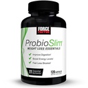 FORCE FACTOR ProbioSlim 基本重量损失 完整的每日消化健康和重量损失 配电解质和绿色茶叶提取的妇女和男子的营养补充,120 Capsules