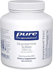 纯封装 Glucosamine Sulfate 1 000 mg + + 联合支持和移动、心肌保健和连通性组织补充* + 180 Capsules