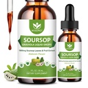 (2 Pack) Soursop Graviola Liquid Drops - 1800mg Soursop 提取 - 高吸收 Sour sop Bitters 液体用于细胞支持和再生,免疫支持,抗氧化剂,放松,无糖 - 1 Fl Oz