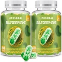 800 MG Liposomal Sulforapae, 最大吸收和可能性的强大双倍交付, Full-Spectrum Brockoli 提取, 抗氧化剂和肝脏补充剂, 120软胶