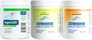 RegeniCARE Canister 联合支持三重奏:绿色苹果,芒果和柠檬 - 强大的联合健康补编 Bundle